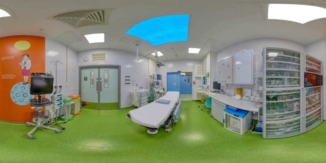 Anaesthetic treatment room at Evelina London Children's Hospital.