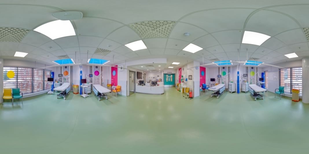 Colourful paediatric ward at Evelina London Children's Hospital.