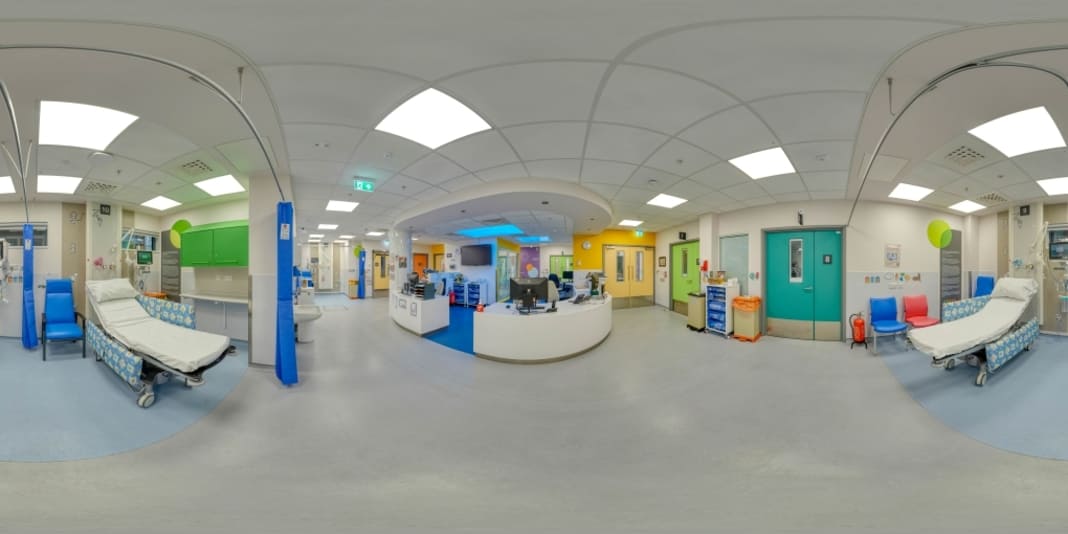 Discharge area at Evelina London Children's Hospital.