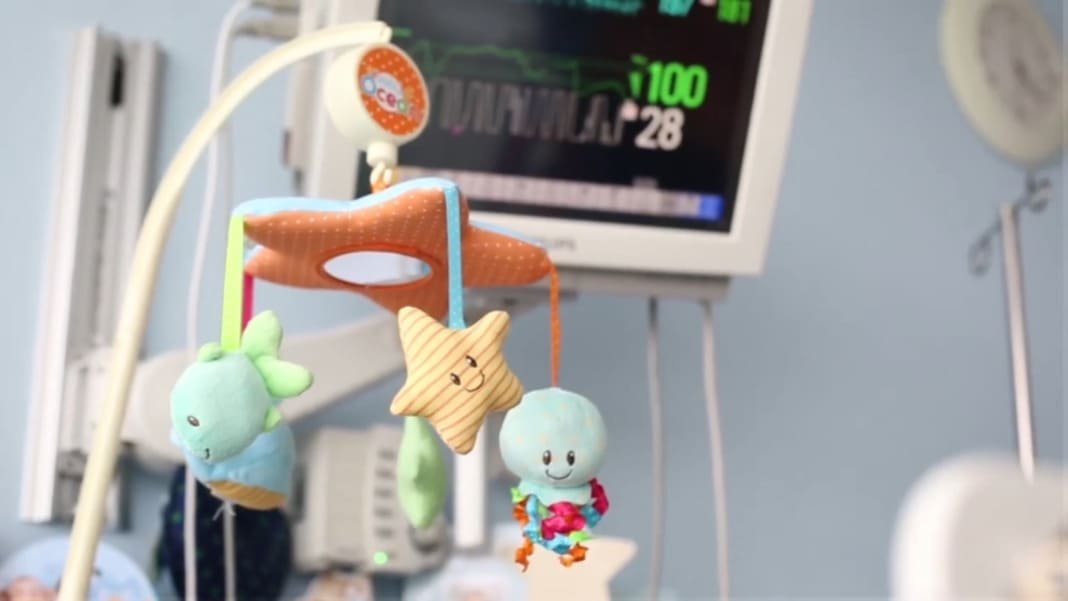 Paediatric monitoring equipment at Evelina London Children's Hospital.