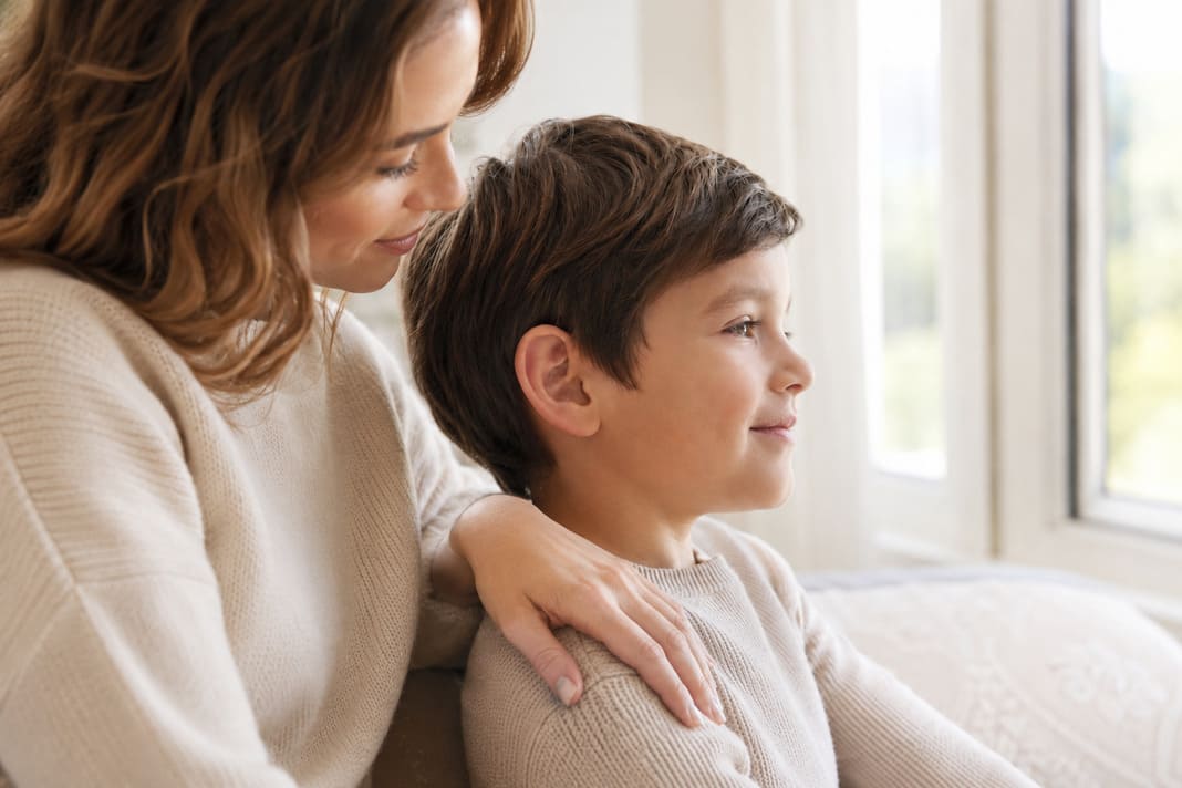 Reassuring Support During Child Ear Correction Recovery Illustrative Image