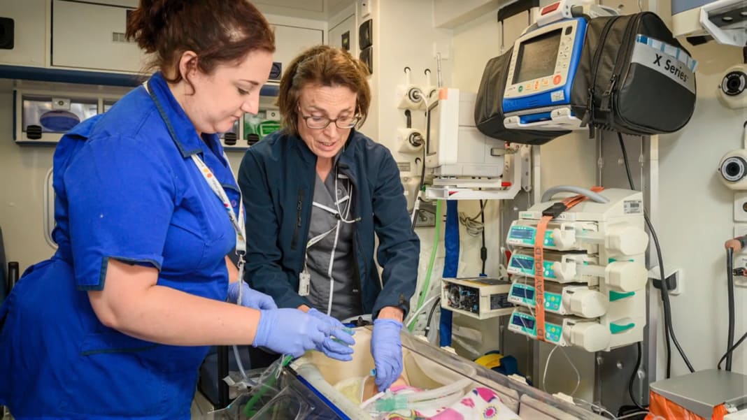 Specialist clinicians delivering care at Evelina London Children's Hospital.