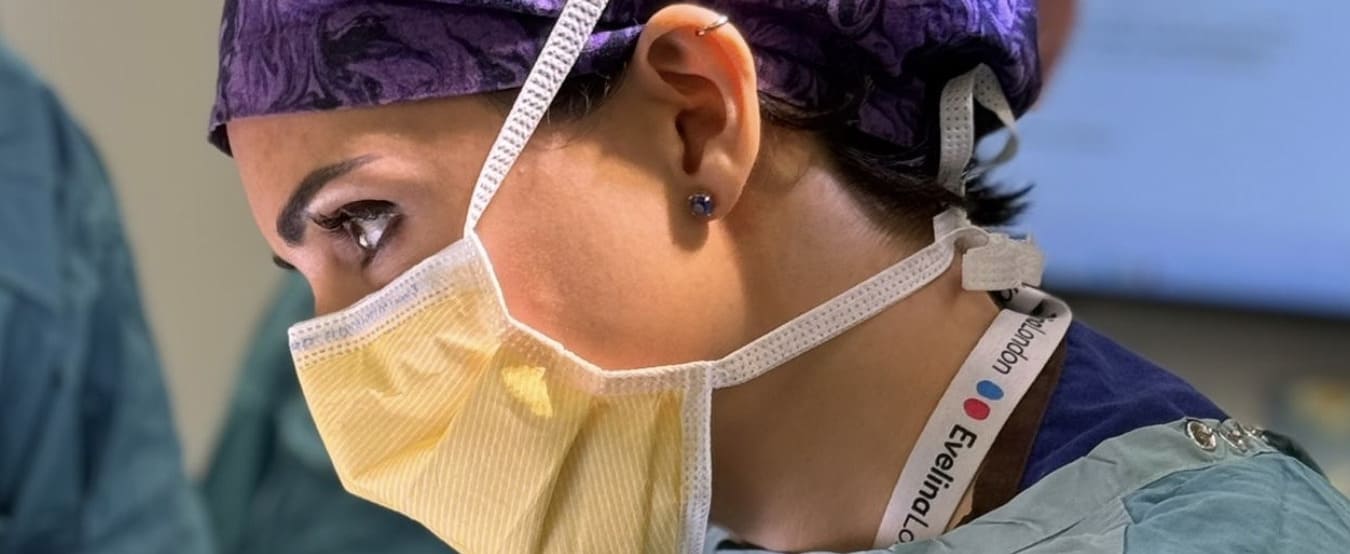 Specialist paediatric plastic surgeon preparing for surgery