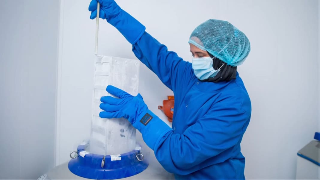 Sterile laboratory work at Evelina London Children's Hospital.